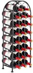 Sorbus Freestanding Wine Rack - Elegant and Unique Bordeaux Chateau Style Floor Wine Stand for 23 Wine Bottle Storage, Champagne, Metal Wine Bottle Holder Stands for Kitchen, Home Bar, Mini Wine Bar