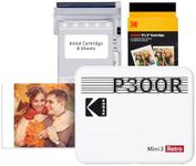 KODAK Mini 3 Retro 4PASS Portable Photo Printer (7.5 x 7.5 cm) + Pack of 38 Sheets, White