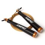 Speed Professional Exercise Jump Rope for Men and Women - Skipping Jumping Rope for Fitness Training Workout for Adults - Great for Cardio, Boxing, CrossFit (Premium, S700, Made in Korea) Gold