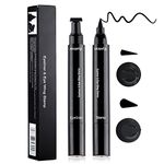 Erinde 2PCS 2 in 1 Eyeliner Stamp Winged Beauty Cat Eye Stamp, Waterproof Liquid Eyeliner pencil, Stamp Pen, Long Lasting and Smudgeproof, Easy to Use, Left and Right Wings Stamp