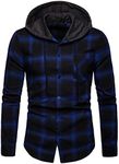 Iris Sprite Men Hooded Plaid Shirts