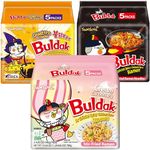 NOODLE NINJA Samyang Buldak Ramen Noodles - Buldak Ramen Variety Pack of 3 - Buldak Ramen Carbonara - Instant Noodles Ramen Buldak - Samyang Noodles - ORIGINAL HOT CHICKEN + CREAM CARBONARA + QUATTRO CHEESE