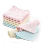 Kitchen Sharp Baby Boy's and Baby Girl's Cotton Handkerchief Cum Nursing Towel Self Hanky (Size 10.5 x 10.5 inch) (Pack of 6) (Soft Cotton Check)