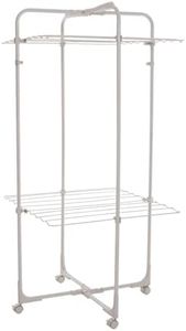 Hills Premium 2 Tier Mobile Clothes Airer, Silver, Large