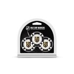 Team Golf NHL Las Vegas Golden Knights Golf Chip Ball Markers (3 Count), Poker Chip Size with Pop Out Smaller Double-Sided Enamel Markers