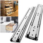 250 LB 1 Pair 18 Inches Ball Bearing Side Mount Full Extension Heavy Duty Drawer Slides, 2.08 Inches Wide