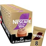 NESCAFÉ Double Choc Mocha Instant Coffee 8 x 20.9g Sachets, 100% Responsibly Sourced Coffee (Pack of 6)