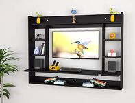 DAS Devin Wall Mount TV Entertainment Unit/Set Top Box Stand for Up to 32" Screen- Black (Engineered Wood)