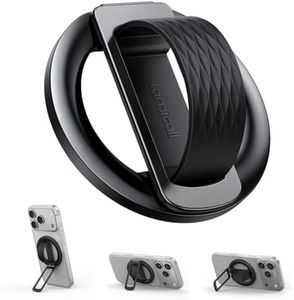 Lamicall Magnetic Phone Grip Holder for Mag Safe - [Soft Silicone Loop] Vertical Cell Phone Zinc Alloy Ring Stand Kickstand, Magnet Hand Grip Accessories for iPhone 12-17 Series, Other with Metal Ring