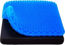 Gel Seat Cushion, Double Thick Breathable Car Seat Cushion Cool Gel Cushion Honeycomb Design, Lumbar Support Chair Cushion With Non-Slip Cover For Home Office Chair Car Wheelchair