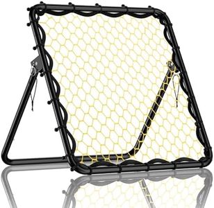 Happy Jump Portable Soccer Rebounder Net for Soccer Training Practice (Black+Yellow-3.3' x 3.3')