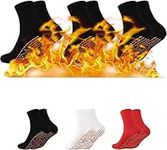 Pipihome Self Heating Socks for Men Women, Heated Socks Tourmaline Massage Socks Winter Warm Foot Socks for Winter Outdoor Skiing Hiking Camping Running Cycling Fishing (Black)