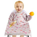 Vicloon Baby Bibs with Sleeves, Baby & Toddler Weaning Bib Coverall Attaches to Highchair & Table, Waterproof Long Sleeve Bib Unisex Feeding Bibs Apron for Infant Toddler