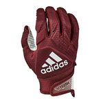 adidas Freak 5.0 Padded Adult Football Receiver Glove, Maroon/White, X-Large