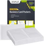 Juvale 100-Pack Clear Business Card Pockets Holders 3.75x2 in, Self-Adhesive Top Load Plastic Protector and Sleeves Labels, Bulk Set for Storage, Organization, Labeling