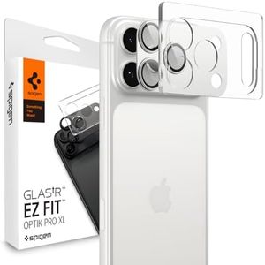 Spigen Glas.tR EZ Fit Optik Pro XL Tempered Glass Camera Lens Protector for iPhone 17 Pro Max - Silver [1 Pack]
