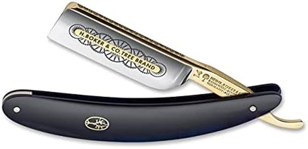 Boker Manufaktur Solingen 14Er Straight Razor - 8/8" 24K Adorned Carbon Steel Blade, Acrylic Handle