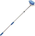 Star brite 040092 Telescoping Deck Brush, Blue, 3' - 6' Extending Handle with 8" Medium Bristle Head