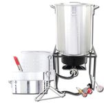 King Kooker Propane Outdoor Fry Boil Package with 2 Pots, Silver, one Size (12RTFBF3)