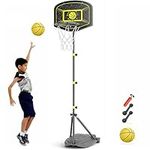 Kids Basketball Hoop Height Adjustable Basketball Net 3.6-6.2ft Outdoor and Indoor Basketball Hoop for Kids at Age 3-8 Birthday Easter for Boys