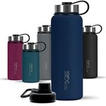 720°DGREE Vaccum Insulated Water Bottle “noLimit“ - 950ml - Leakproof, BPA-Free, Thermo Stainless Steel Flask - Carbonated Drinks, Sports, Gym, School, Travel, Camping, Hiking, Outdoor +Sports-Cap