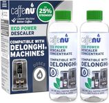 Caffenu Compatible with Delonghi Descaling Kit. 400ml Descaler Solution. Removes Limescale and Provides Hotter Coffee. 1 Year Supply.