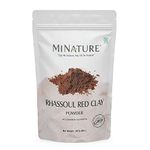 Rhassoul Red Clay powder by mi nature |Ghassoul Clay | Face and Hair | 227g(8 oz) | Very Fine Textured Powder | Deep Cleansing,Even Skin tone |Younger looking skin, Exfoliater | Hair Conditioner