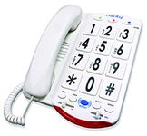 CLARITY 76557.101 Amplified Telephone with Talk Back Numbers (White Buttons)