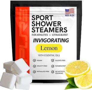 Sport Shower Steamers - Made in USA with Natural Lemon Essential Oil, Aromatherapy, Stress and Sinus Relief, Muscle Recovery for Athletes, Best Unique Birthday Gifts for Self Care Relaxation