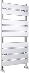 Hudson Reed HL382 Piazza | Modern Bathroom Vertical Wall Hung 9 Bar Heated Towel Rail, 950mm x 500mm, Chrome, Set of 2 Pieces
