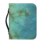 Garronmavis Turquoise Marble Painting Bible Cover Carrying Book, Gradient Paintings Bible Holder, Modern Art Bible Case - M