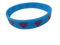 Fat-catz-copy-catz Superman D.C Comics superhero silicone rubber gummy fashion wrist bracelet band (Blue Superman Silicone Band)