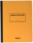 RHODIA 119248C - Flexible Notebook Cloth Back Composition Book Orange - B5 - Lined - 160 pages - White Clairefontaine Paper 80 g/m - Classic