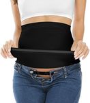 Bamboo Belly Band For Pregnancy with 2 PC of Waist Extenders for All Stages of Pregnancy Postpartum Soft Adominal Support, Black, 5