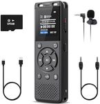 96GB Digital Voice Recorder One Click, HD Recording Easy Control Voice Recorder with Playback, Large Screen 7000 Hours Sound Audio Recorder Recording Tape for Lectures Meeting MP3 Player