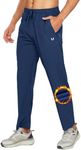 NORTHYARD Men's Fleece Lined Pants Athletic Workout Running Joggers Winter Warm Wind Sweatpants for Active Gym Track Jogging DARKBLUE XL