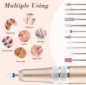 Kredioo 35,000RPM Nail Drill – Gold Electric Manicure Tool