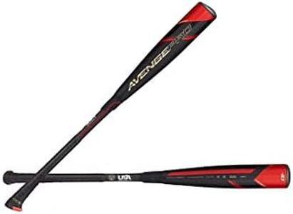 Axe Bat Avenge Pro USA 2-5/8" 2-Piece Composite Youth Baseball Bat Drop -10 Black/Red/Gold, 30"/20oz
