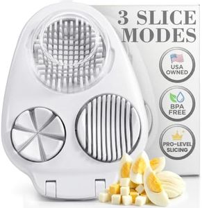 Egg Slicer for Hard Boiled Eggs - 3 Slice Modes Egg Cutter, Dicer, Chopper