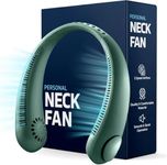 TEKCOOL Portable Neck Fan - 3 Speed Rechargeable Bladeless Neck Fan, Adjustable Personal Black Neck Fan For Women & Men Modern Design, Great Cooling Fan For Travel, Outdoors & Sports-Green