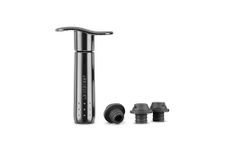 Le Creuset Wine Accessories Metal Wine Pump and 3 Stoppers, Black Nickel, 59014016001625