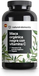 Cápsulas de maca negra ecológica – 3000 mg de maca ecológica por dosis diaria. 180 cápsulas. Con vitamina C natural. Sin estearato de magnesio. Certificadas como ecológicas, de alta dosificación