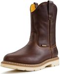 SUREWAY 10" Men's Soft/Steel Toe Waterproof Wellington Work Boot,Heavy Duty Pull On Leather Work Boots,Goodyear Welted,Full Grain Leather,Industrial Safety boot Classic Cowboy Boot,EH Rated,