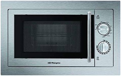 Orbegozo Microondas Incorporado MIG2033 Full INOX, 20 litros de Capacidad, 9 Niveles, Potencia 800 W y 1000 W Grill, Acero, Gris