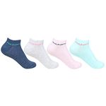 Hush Puppies Women's Cotton Ankle Length Socks (Brohpg-01-Po4_Multicolor_Free Size)