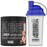 Applied Nutrition Bundle ABE Pre Workout 375g + 700ml Protein Shaker | All Black Everything Pre Workout Powder, Energy & Physical Performance with Creatine, Beta Alanine (Baddy Berry)