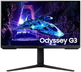 SAMSUNG LS24DG300EUXEN - Monitor Gaming Odyssey G3 de 24" Full HD (1920 x 1080, 16:9, 180Hz, 1ms, Panel IPS, AMD FreeSync, Modo Eye Saver, Flicker Free), Negro, Versión 2024