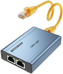 MT-VIKI Upgraded POE Ethernet Splitter 1 to 3 1000Mbps, (No Power Supply Required), POE Gigabit Dual RJ45 Splitter for Cat5e/6/7/8 Cable, Work with POE IP Camera, POE Switch and More