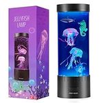 Jellyfish Lamp Lava Aquarium Night Light Fake Fish Tank Color Changing Mood Light Gift for Girls Boys