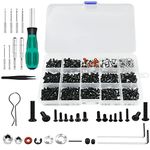 GLOBACT 531PCS RC Screw Kit RC Repair Tool Kit and RC Screwdrivers RC Hex Nut Socket for Traxxas Axial Redcat HPI Arrma Losi RC4WD 1/8 1/10 1/12 1/16 Scale RC Cars Trucks Crawler Accessories